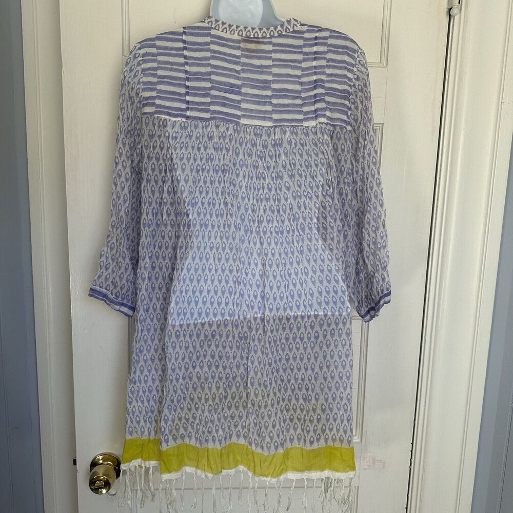 Roberta Roller Rabbit Blue Green Kurta Tunic Size… - image 8